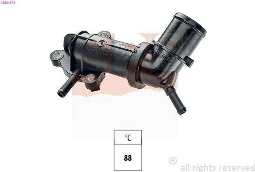 EPS Thermostat Kühlmittel 88°C für FIAT DOBLO Kasten/Kombi (263) 500X (334) 500L (351, 352) Doblo Kombi (263) DOBLO Pritsche/Fahrgestell (263)