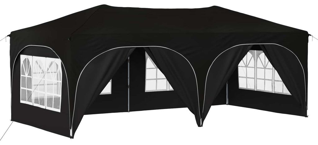 Pop-up Partyzelt Schwarz 575 x 288 x 245 cm Oxford-Stoff