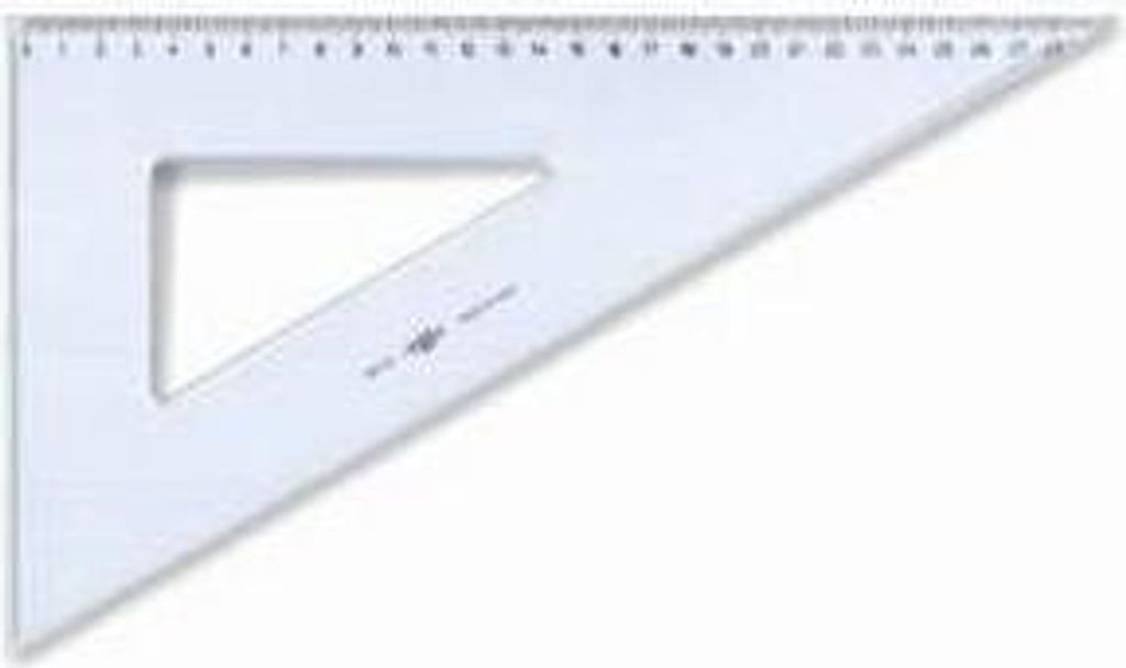 ARDA Squadra 60° 30 cm Linea Uni Polystyrene Transparent