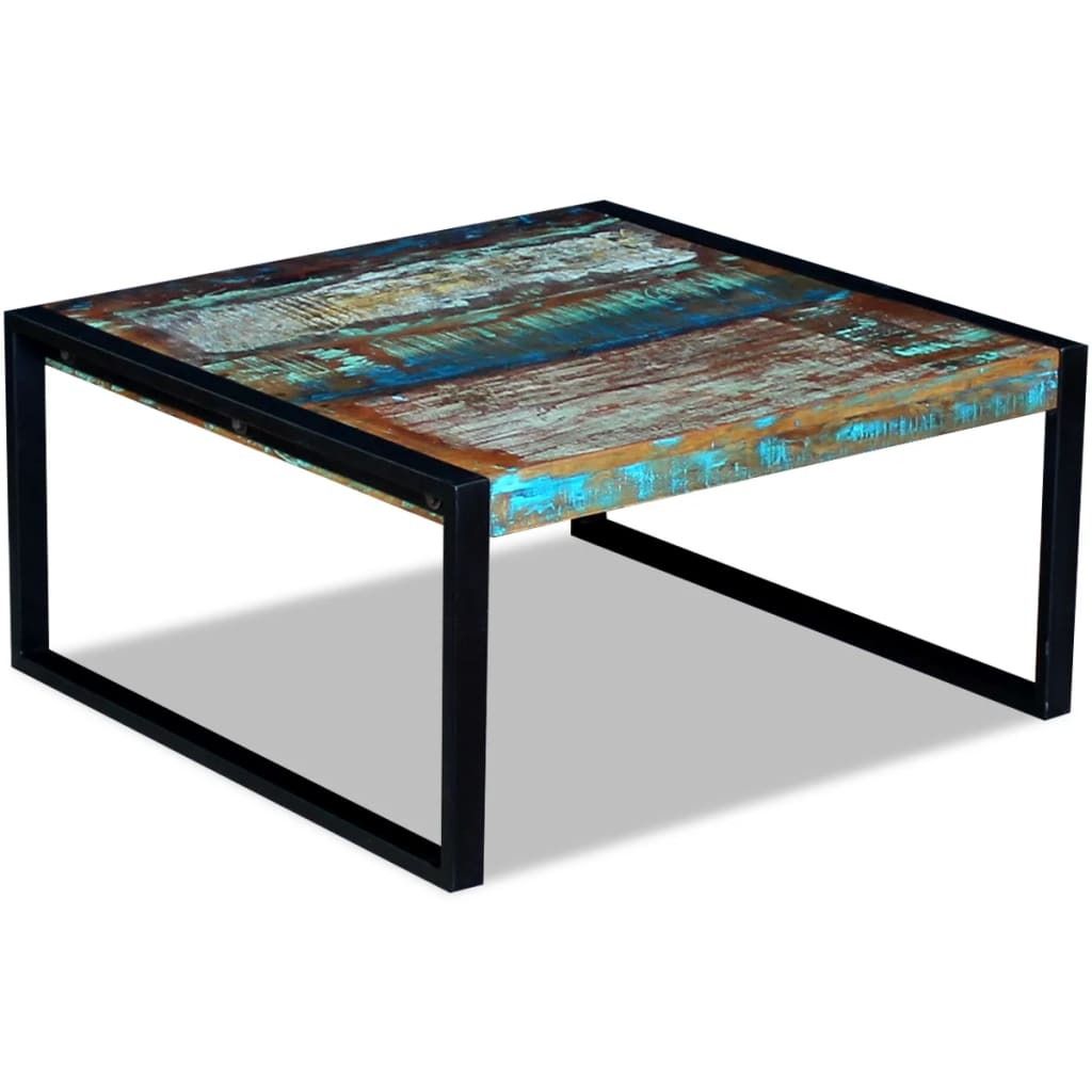 "Winter Sale" Couchtische - Mehrfarbig Couchtisch Altholz Massiv 80x80x40cm DE9905310