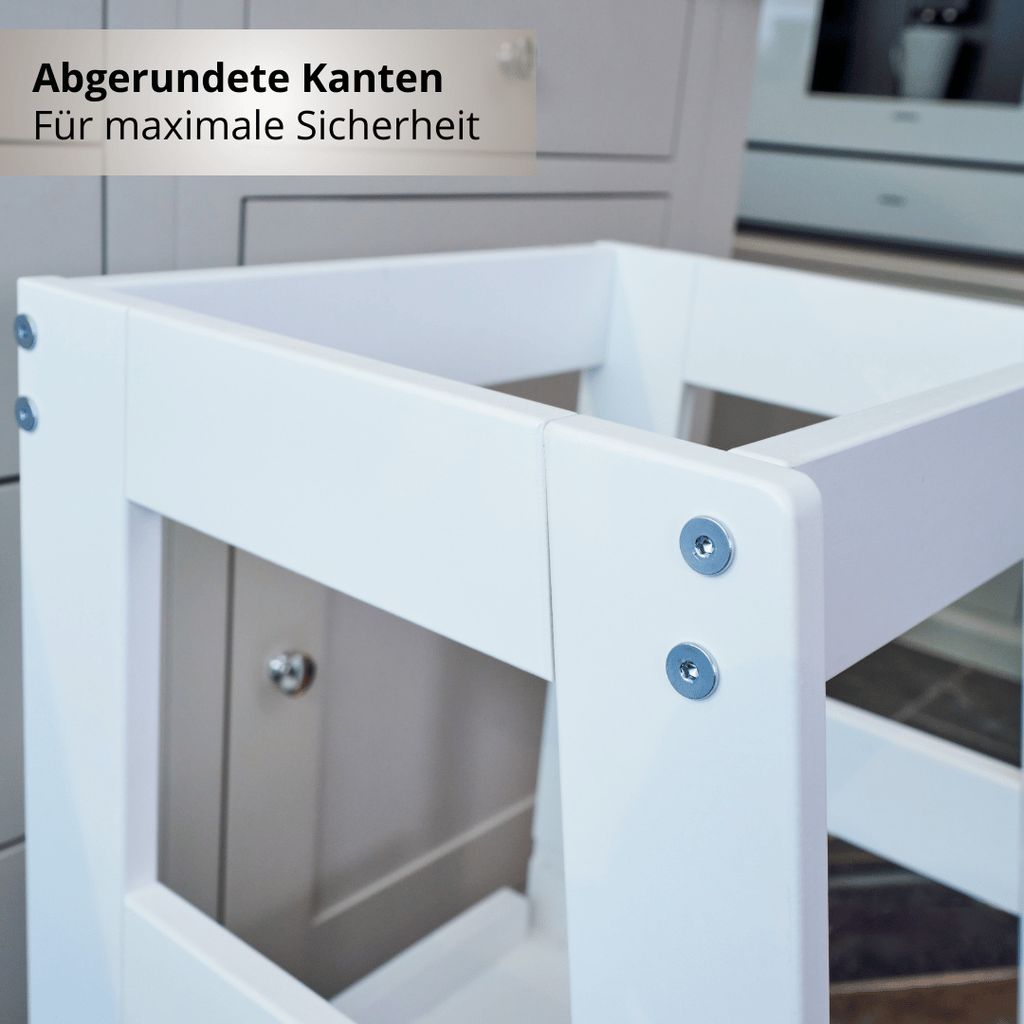 Lernturm NEO aus Buchenholz - Weiß -100% Produktbild 9