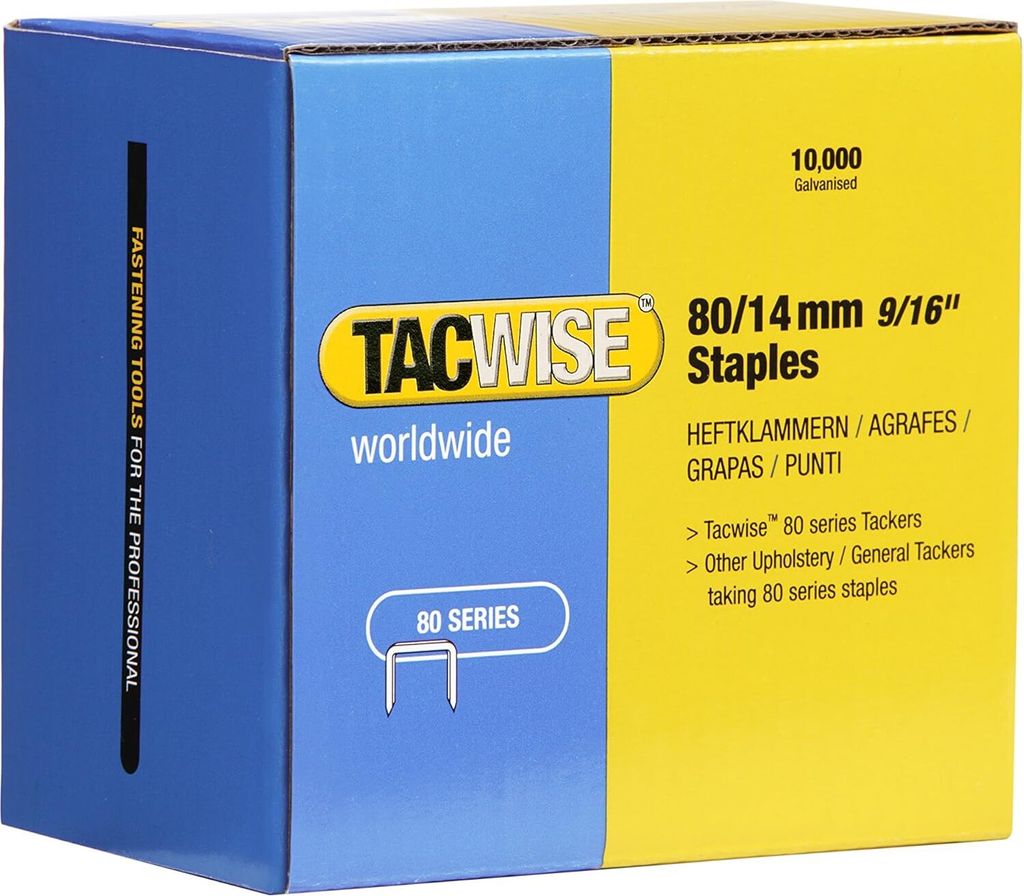 TACWISE Heftklammern 80/14 mm verzinkt 10.000 Stück Produktbild 