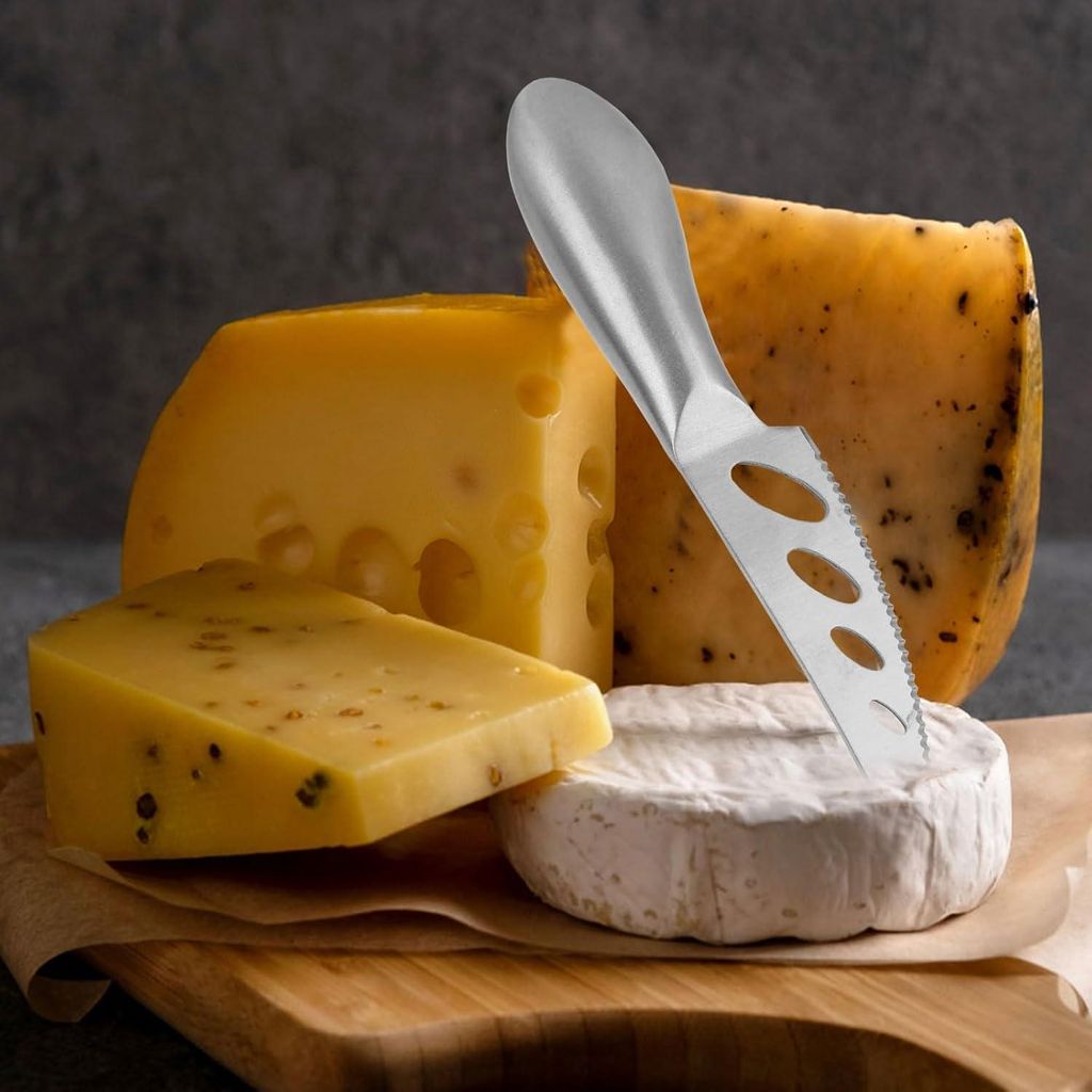 Gosknor 7-teiliges Käseplaner-Set, verstellbare Dicke Edelstahl Käse-Schneider mit Draht einschließlich Ersatzfäden, Schlüssel, Buttermesser, ...