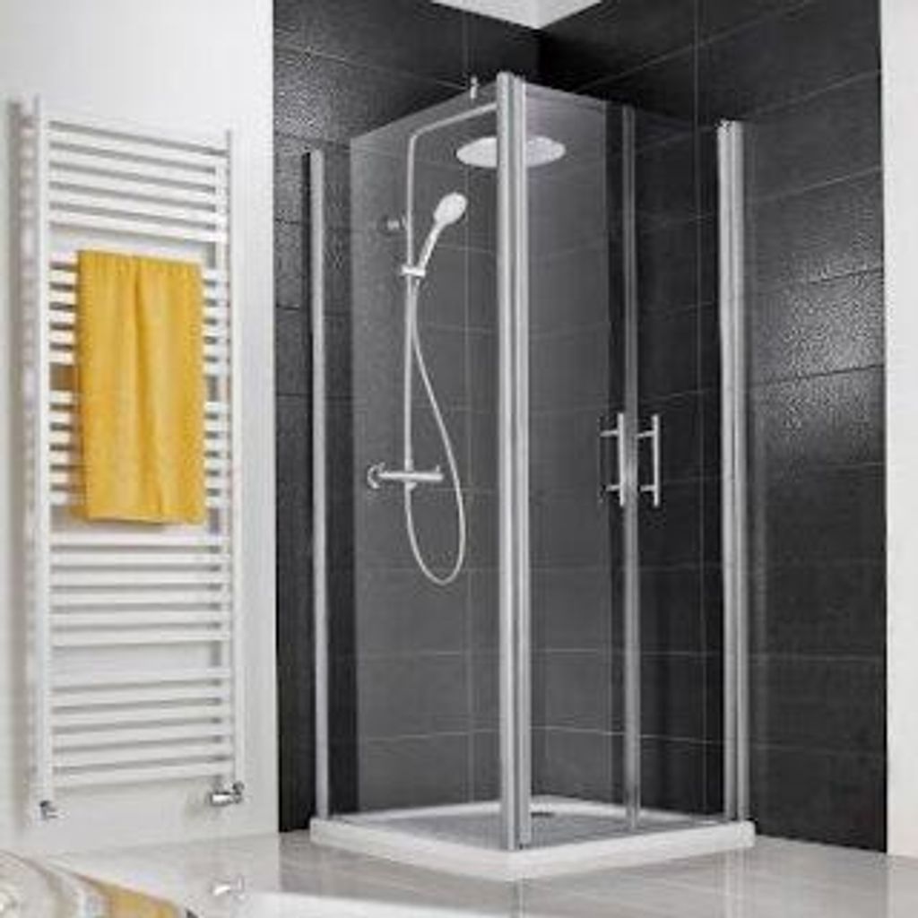 HSK 138100-41-1000 Favorit Nova Pendeltür mit Seitenwand 1000x1950mm Chromoptik Mattierung Mittig Edelglasbeschichtung