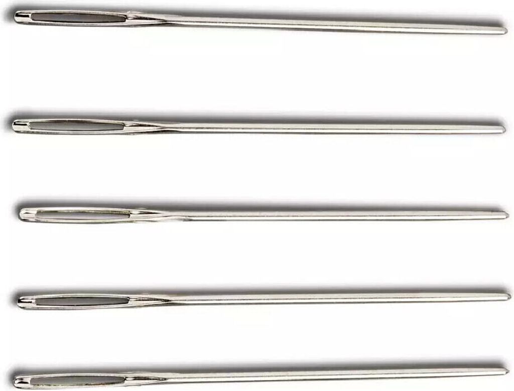 Prym Sticknadeln abgerundete Spitze Gr. 24, 0,80 x 37 mm silberfarbig, 25 Stk