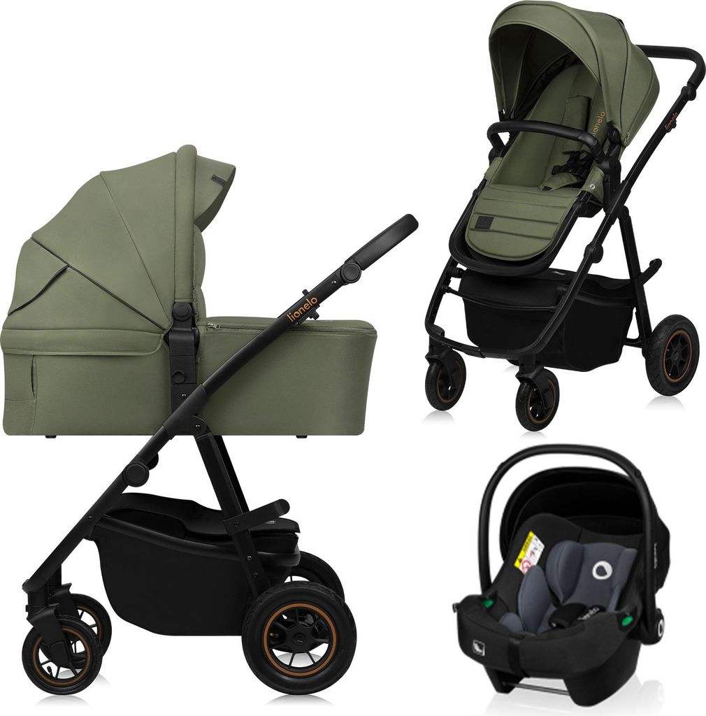 Lionelo 3-in-1 Kombi-kinderwagen set Amber Plus Productafbeelding 