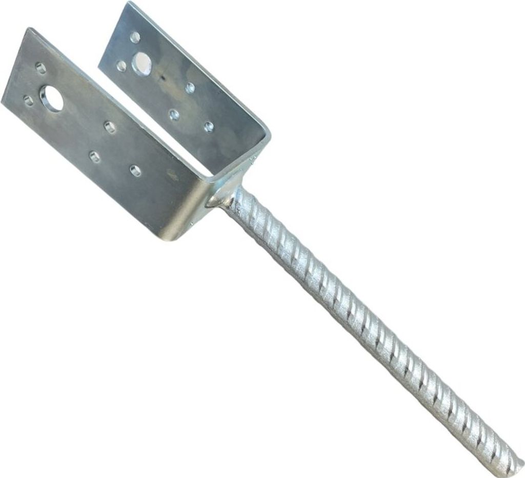 BK SHOP | Pfostenträger | U-Form | 60x100x45 mm | Pfostenanker Verzinkter Stahl 3,5 mm | Pfostenfuß, Pfostenschuh, Balkenschuh, Bodenhülse