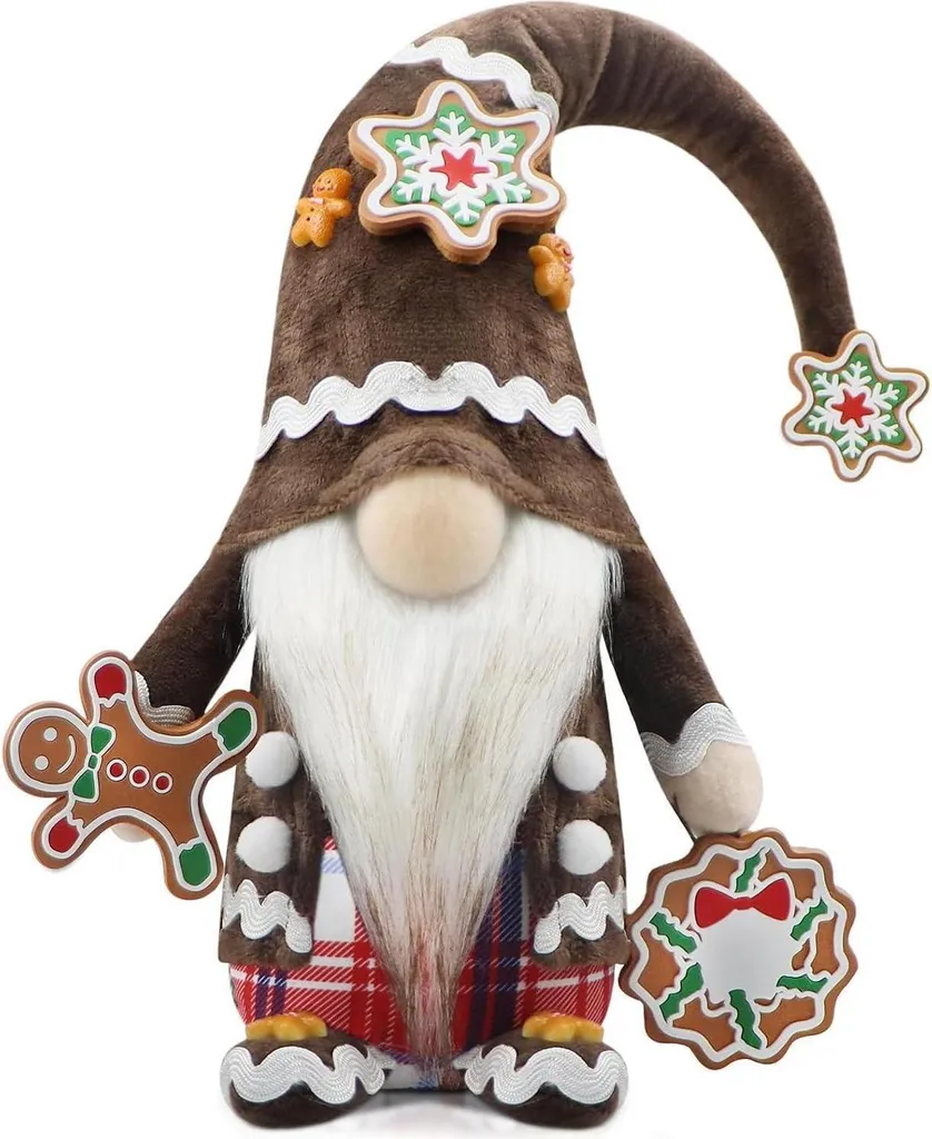 Gnomo di Natale Gehydy 43cm Marrone | Decorazione Scandinava Handmade