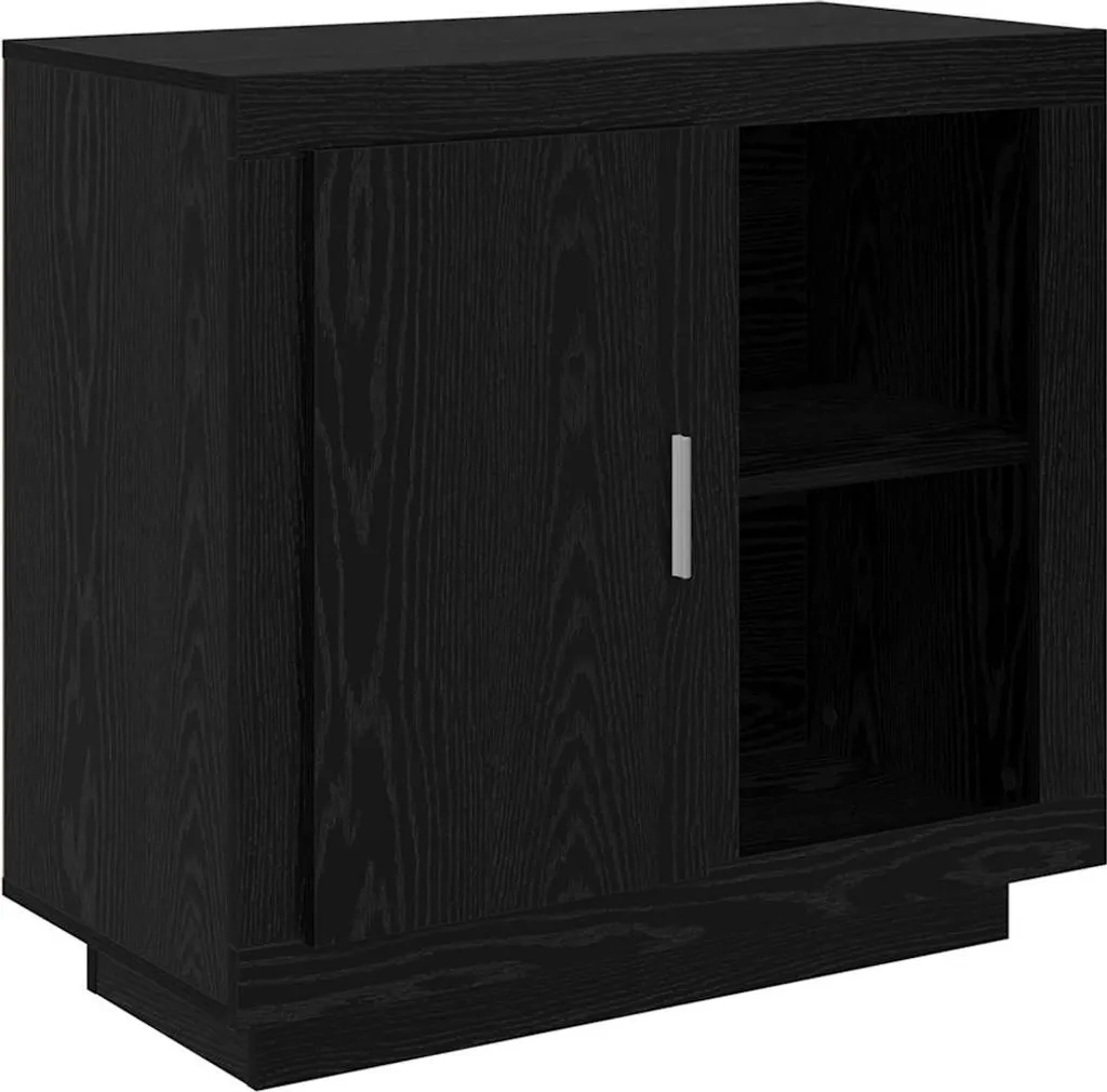 Credenza effetto rovere nero 80 x 40 x 75 cm Materiale ligneo