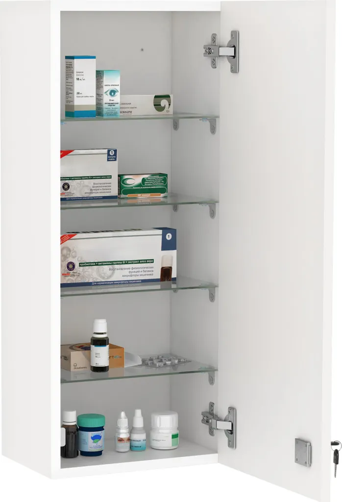 Armoire à pharmacie sécurisée 5 étagères modulables 30x20x70cm kleankin