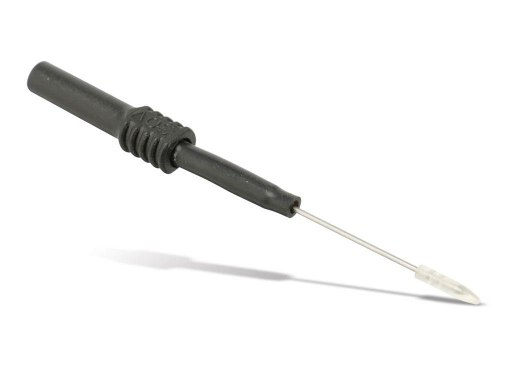 Prüfspitze mit 4 mm Sicherheitsbuchse, flexibel, schwarz