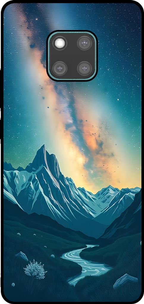 Smartphonica Telefon Fall geeignet für Huawei Mate 20 Pro mit Sternenhimmel Impressum - TPU Backcover Fall mit Raum und Milkyway Design