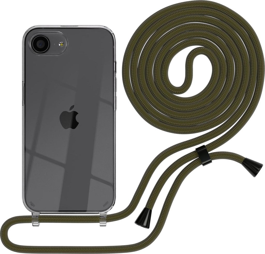 EAZY CASE Handykette mit Hülle für Apple iPhone 17e Backcover Handykette, zum Umhängen in Grün