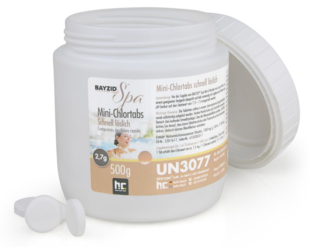 500 g BAYZID® SPA Mini - Chlortabs 2,7 g schnell löslich Produktbild 