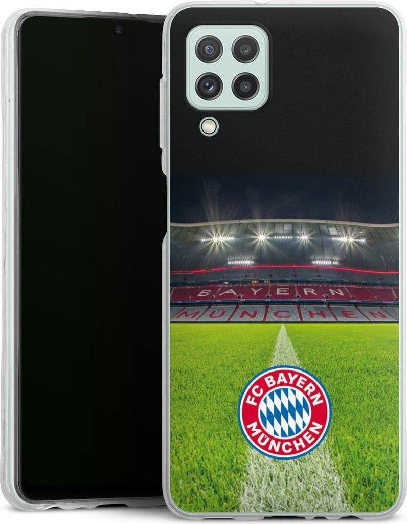 DeinDesign Handyhülle für Samsung Galaxy A22 4G Silikon Hülle Case Smartphone Schutzhülle FC Bayern München FCB Stadion