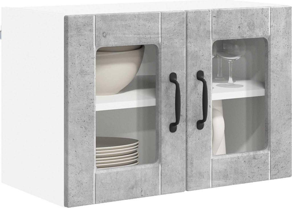 "Winterschlussverkauf "Küchenschrank/Sideboard Küche Moderne - CLORIS - Buffetschrank - 2 pcs Beton Grau 60 x 31 x 40 cm Holzwerkstoff - DEMöbel...