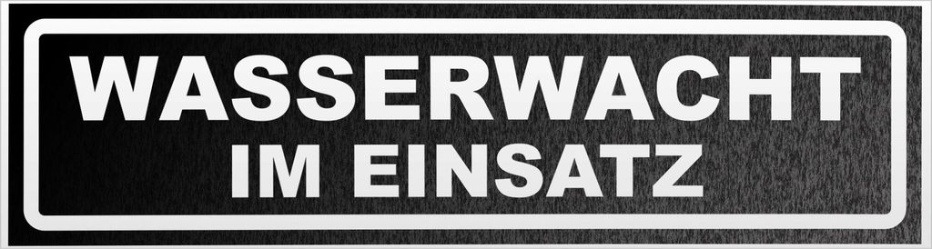 Kiwistar Wasserwacht im Einsatz invertiert Magnetschild Schild magnetisch - 20cm Schwarz - reflektierend - Magnetfolie für Auto PKW Kfz