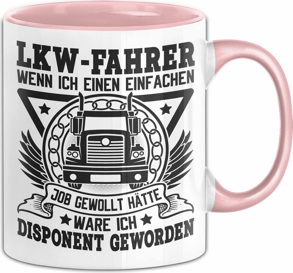 Trucker Tasse Geschenk Für Berufskraftfahrer Lkw Fahrer Wenn Ich Einen Einfachen Job Gewollt Hätte Disponent Fernfahrer Berufskraftfahrer Becher ...