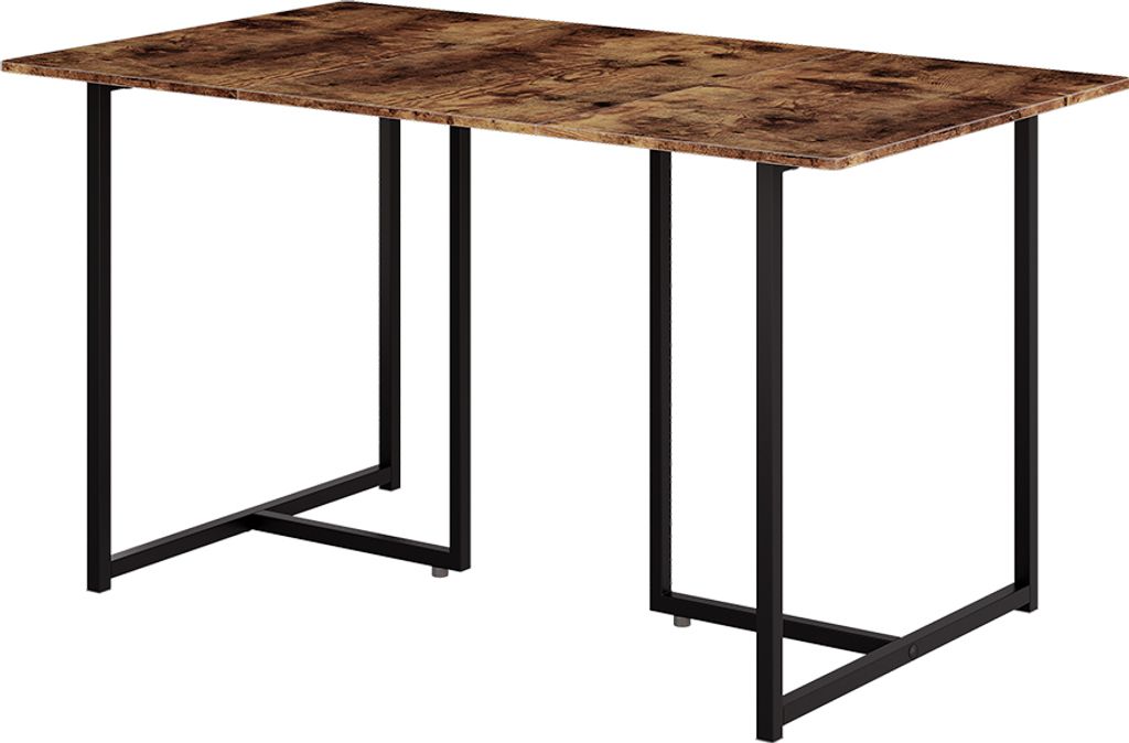Esstisch Vicco Merido Eiche rustikal/Schwarz 140 x 80 cm, Produktbild 
