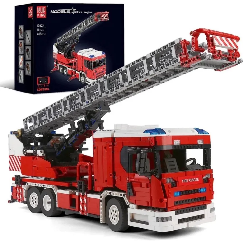 Grand Camion de Pompiers Télécommandé en Kit de Construction 4886 Pièces - 2