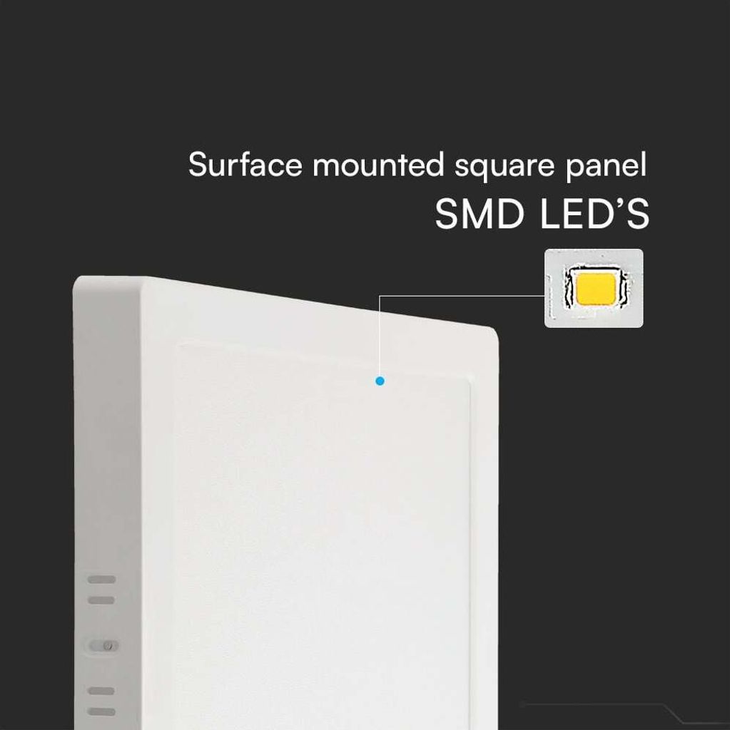 LED Solution Bílý přisazený LED panel hranatý 220 x 220mm Obrázek produktu 9
