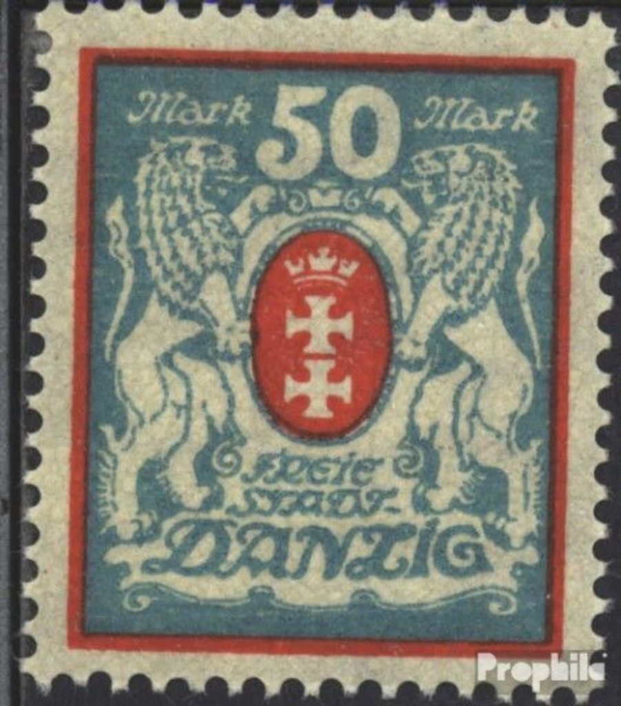 Briefmarken Danzig 1923 Mi 127Y postfrisch Wappen
