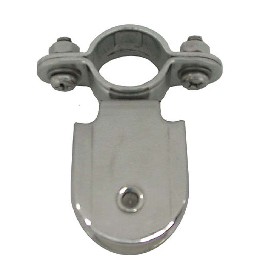 Reffleinenrolle für Relingstütze mit Wirbel, 80mm, Edelstahl A2