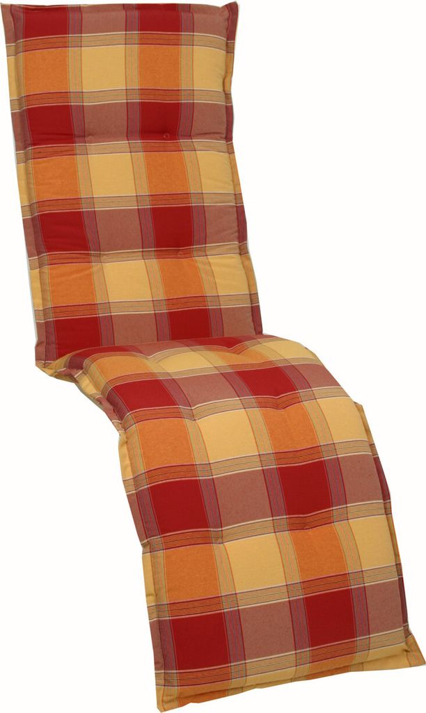 GO-DE Relax-Auflage Classic 170 x 50 x 7 cm, rot kariert Produktbild 