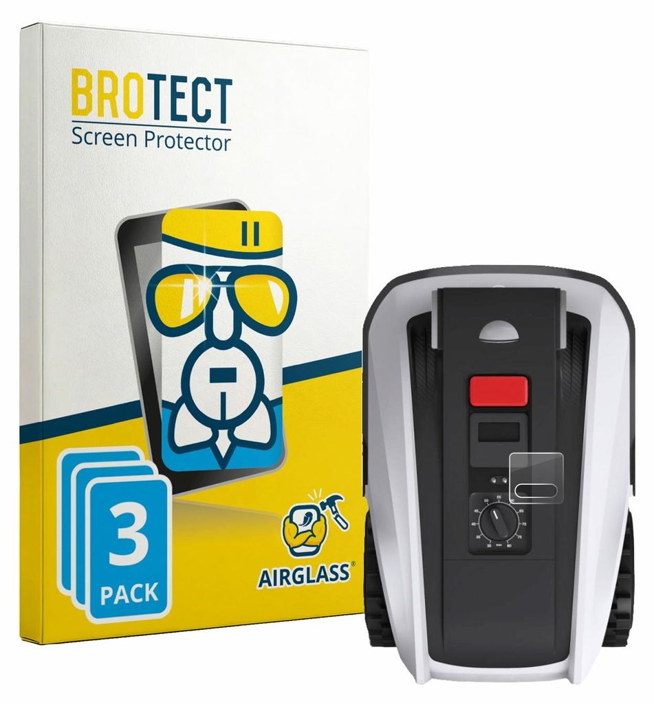 3x BROTECT Schutzglas für Ecovacs Goat O800 RTK Schutzfolie Panzer Folie Glas Display Schutz klar