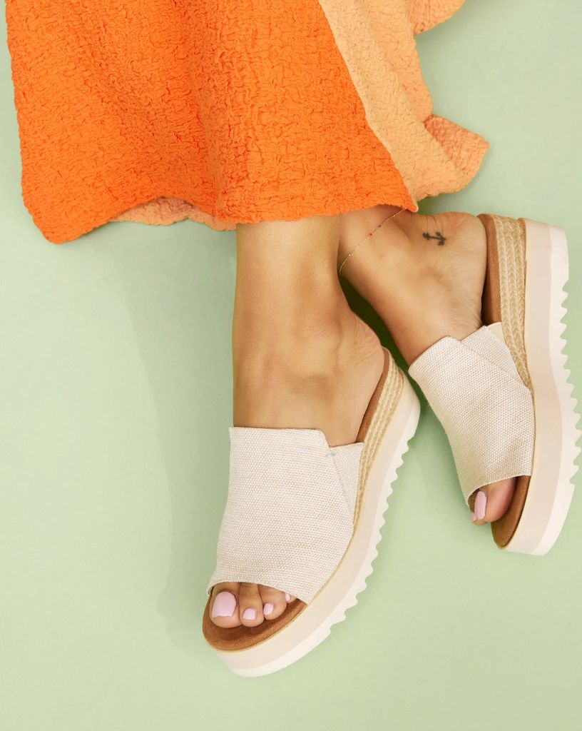 Toms 10021968 Diana Mule White/Onyx