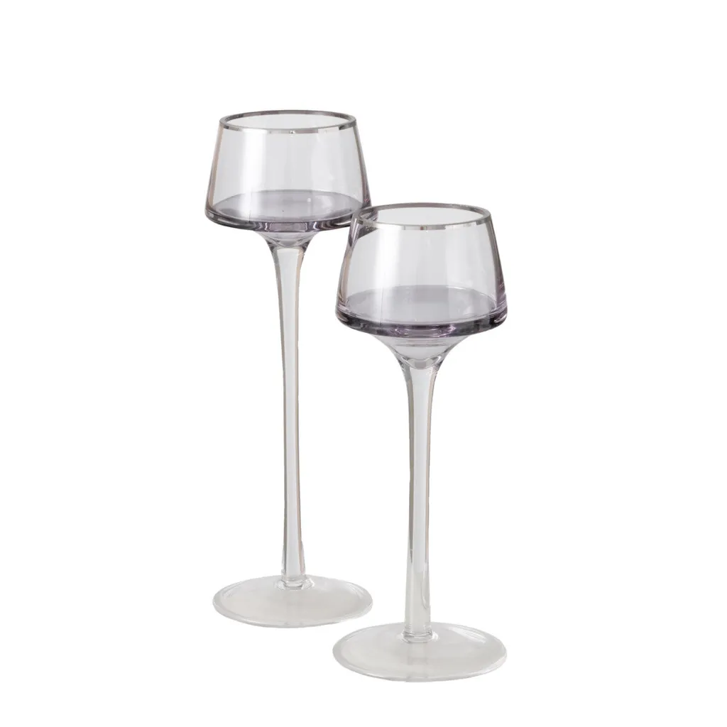Bougeoirs SMOLA en verre pour décoration de mariage et table chic