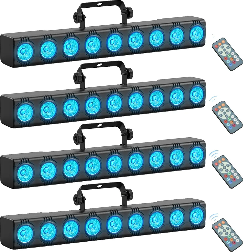 Sistema Washlight LED RGBW DMX per Palcoscenico - Nero, Spina UE