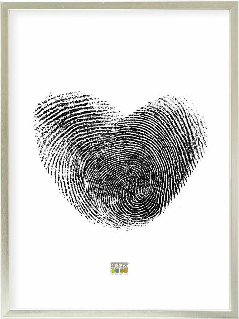 Cadre Photo en Bois Argenté 30x30 cm avec Finition Haut de Gamme Deknudt