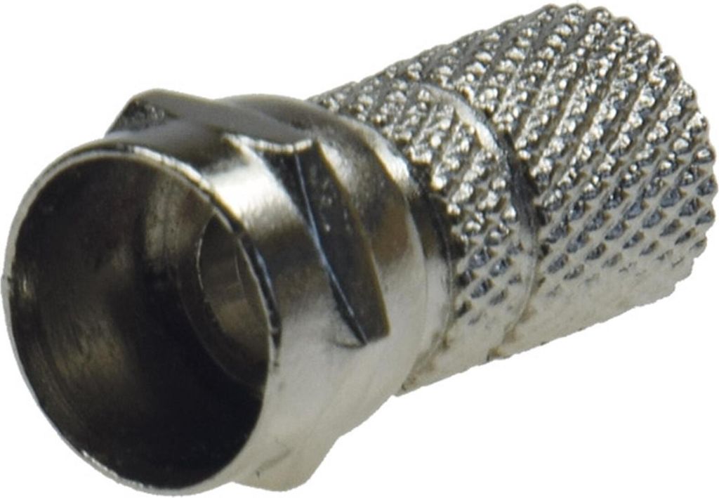 Aufdreh-F-Stecker 7,3 mm Aufdreh-Adapter aus Zink mit Produktbild 