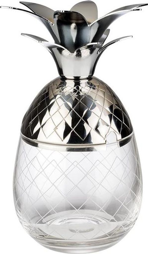 APS 93375 Becher PINEAPPLE, Edelstahl/Glas, 350 ml, Ø 8,5 Produktbild 