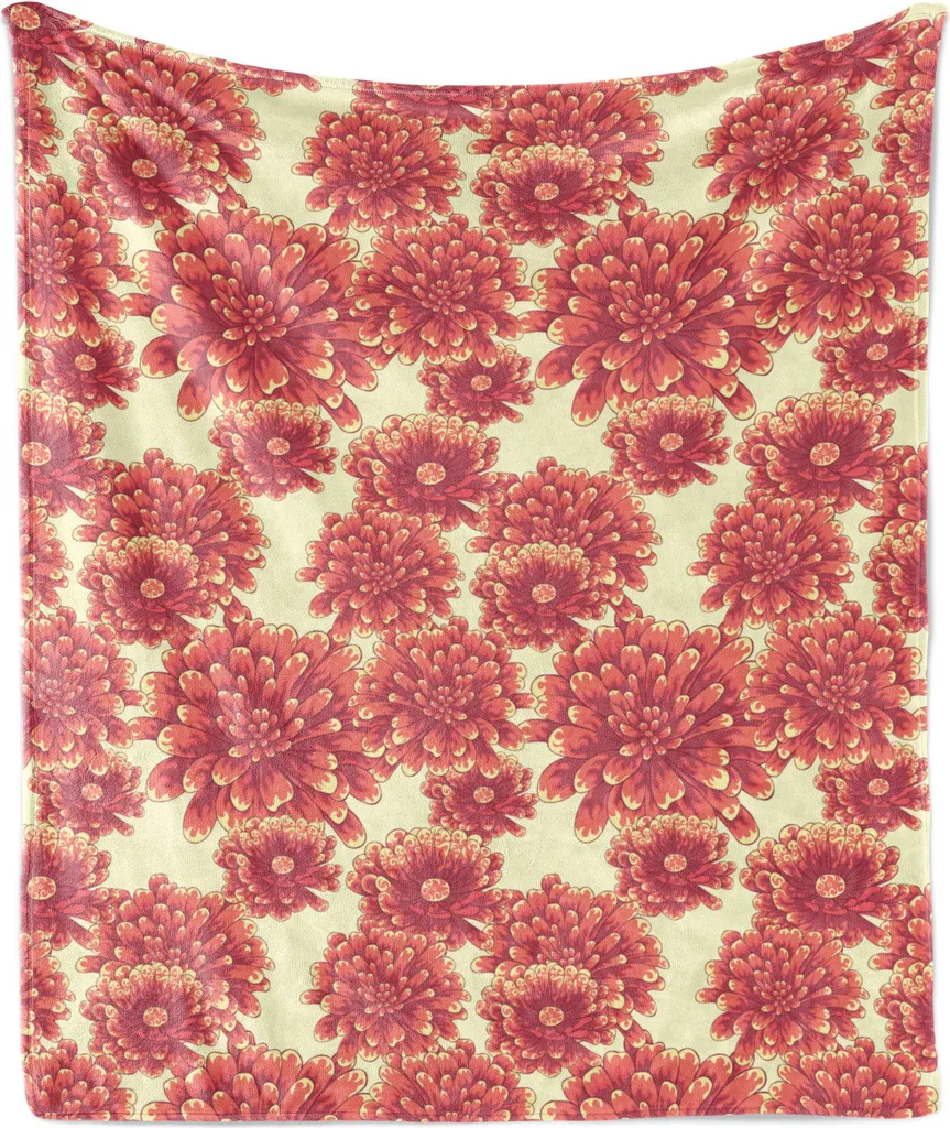 Coperta Lavabile ABAKUHAUS Fiori 175x230 | Pile Morbido per Famiglia