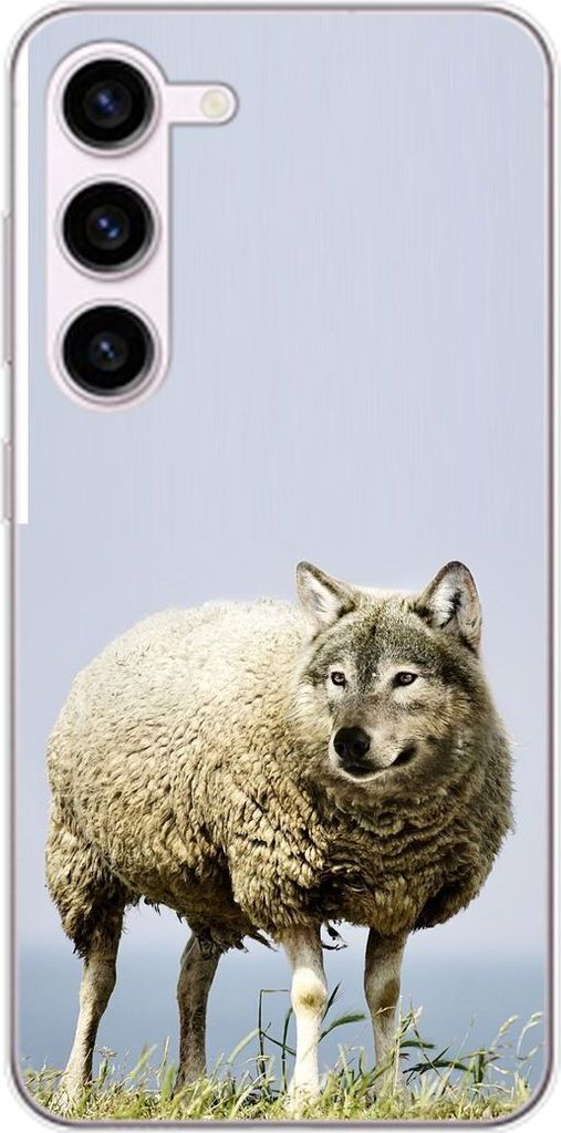 König Design Hülle kompatibel mit Samsung Galaxy S23 Kunststoff Soft Handyhülle - Handy Case Wolf im Schafspelz