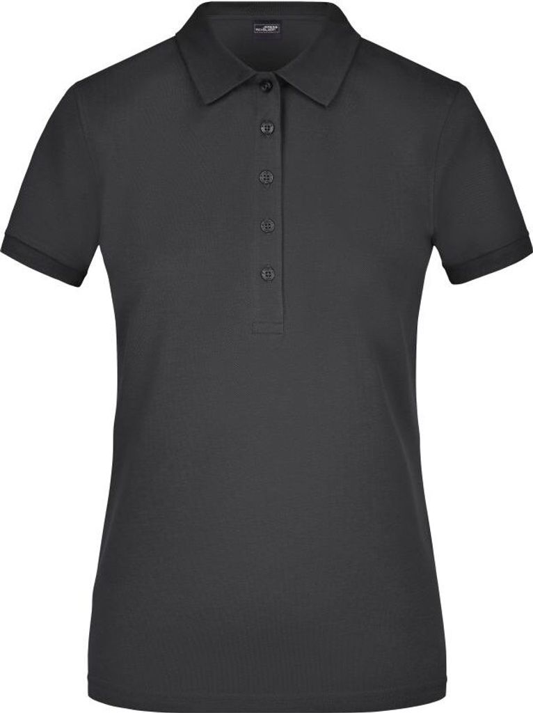 Klassisches Polo in elastischer Piqué-Qualität black, Gr. S