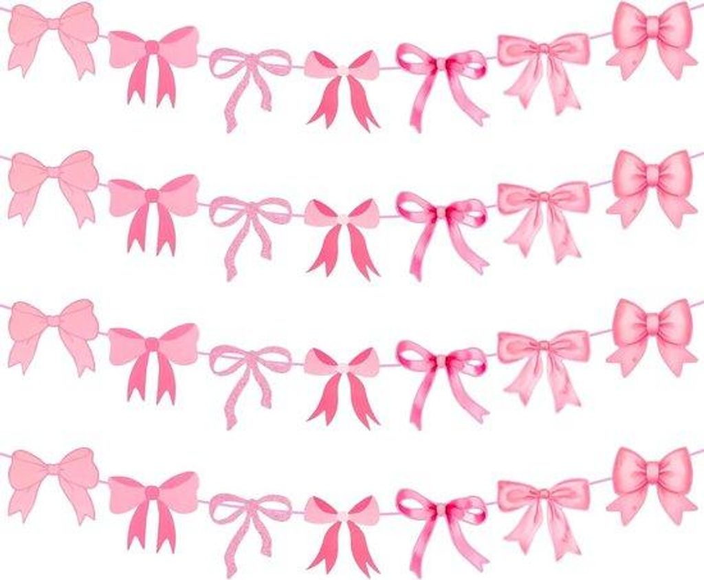 Rosafarbene Strickschmucksets - 4 Stücke - Kindergeburtstagdeko - Geburtstagsdekorationen - Hochzeits- Wellnessdusche - Junggesellentreffdeko