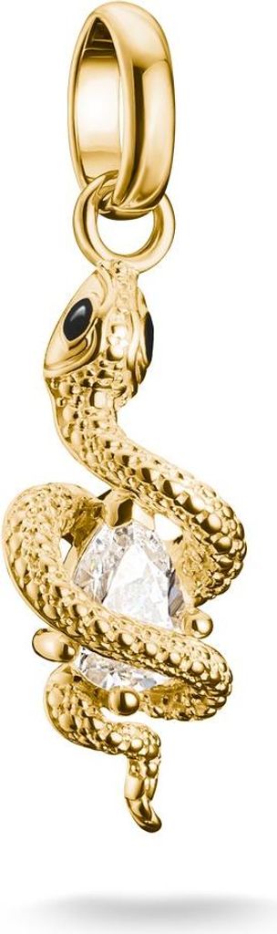 Ciondolo charm Thomas Sabo, serpente con gemma bianca, in Immagine del prodotto 