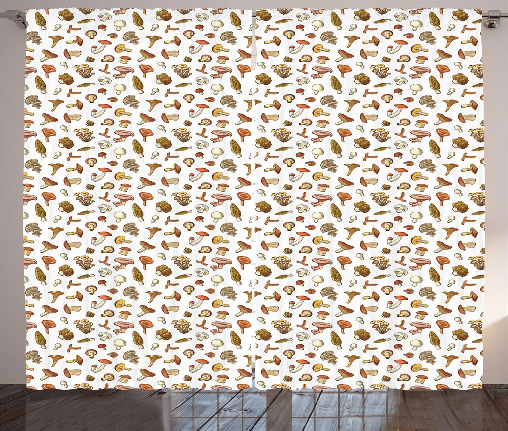 Tenda ABAKUHAUS 280x175 Motivo Funghi - Lavabile e Resistente