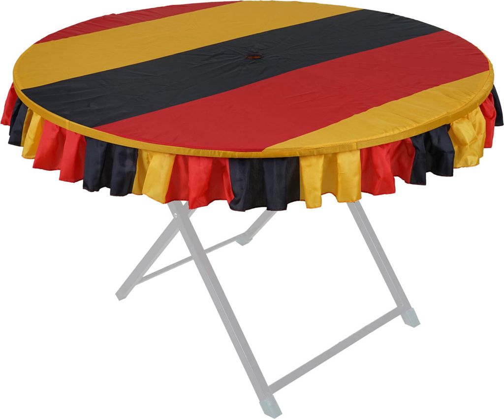 Tischdecke MCW-D18, Biergartentisch-Husse Tischhusse, Deutschland WM EM Ø115cm