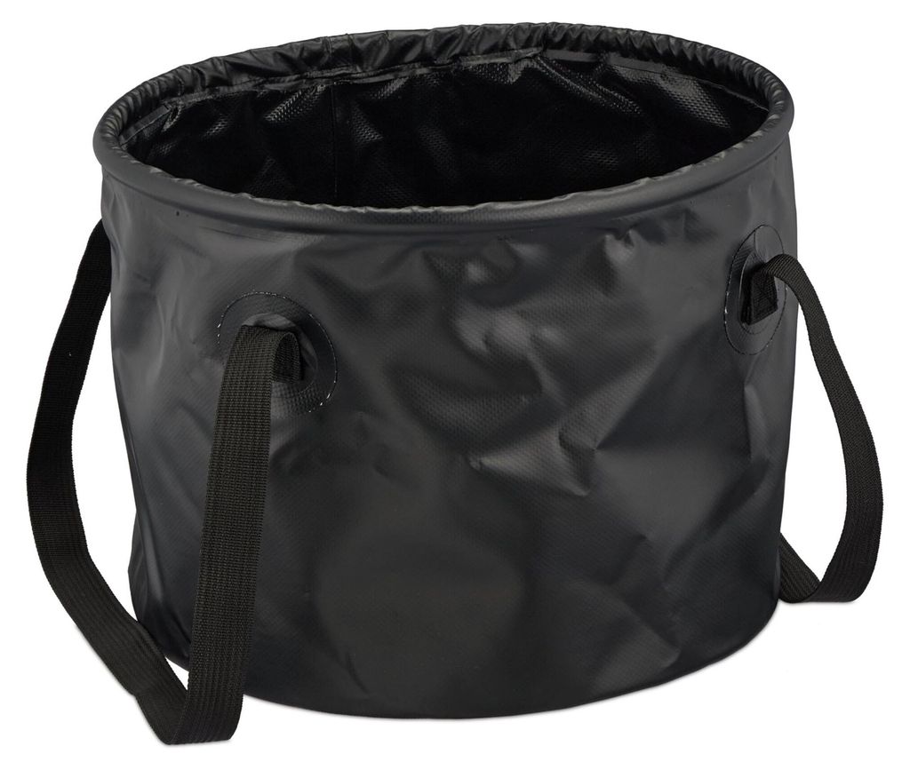 Seau pliable de camping Relaxdays, 15 l, pliable, seau de Image du produit 