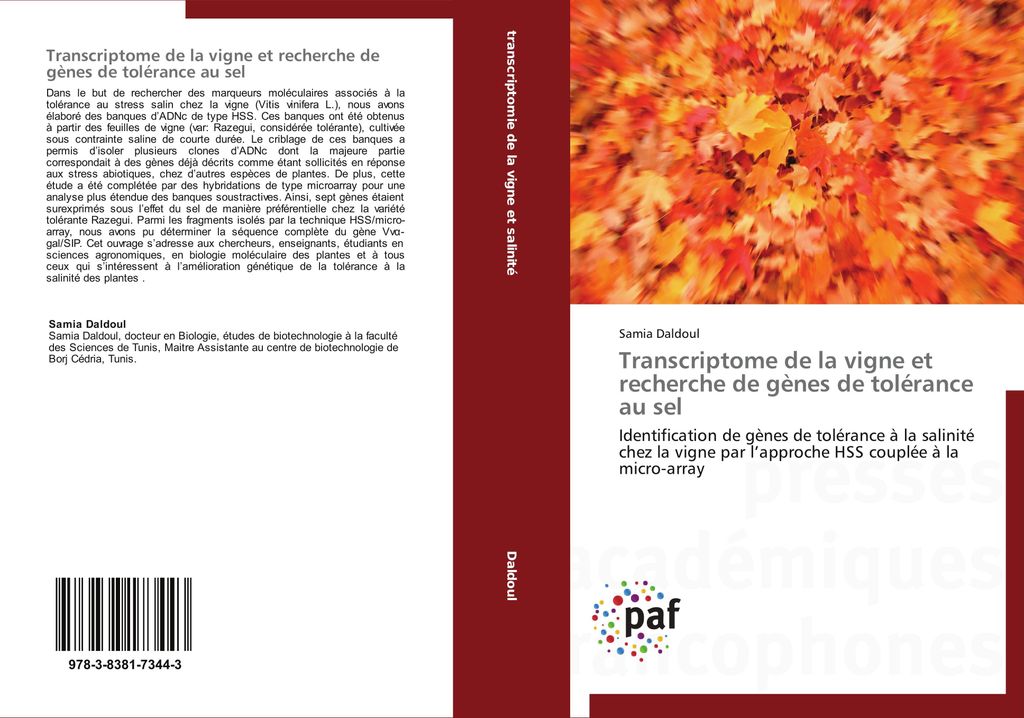 Transcriptome de la vigne et recherche de gènes de tolérance au sel
