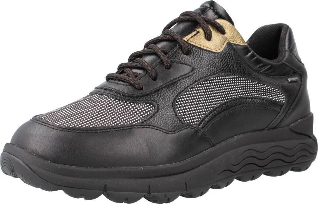 Baskets Basses Femme Geox Spherica 4x4 B Abx Noires Tout Terrain