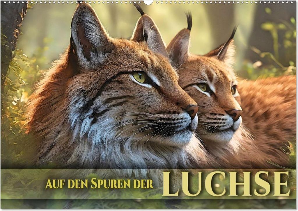 Auf den Spuren der Luchse (Wandkalender 2027 DIN A2 quer), CALVENDO Monatskalender