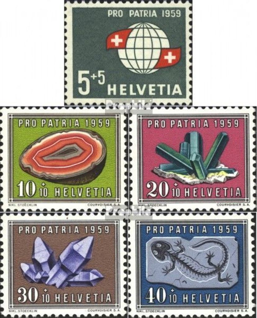Briefmarken Schweiz 1959 Mi 674-678 (kompl.Ausgabe) gestempelt Pro Patria