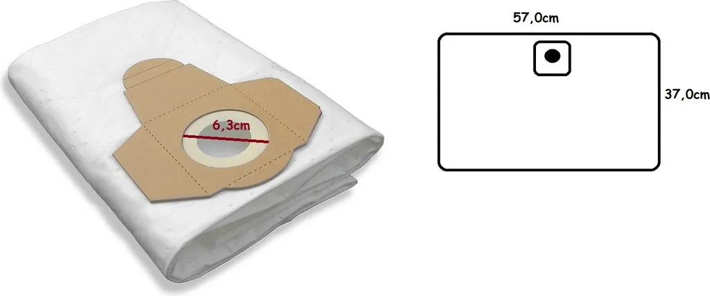 Vhbw Filtro In Tessuto Compatibile Con Lidl / Parkside PNTS 1500 B2 Aspirapolvere, Aspiratore A Secco Umido Sacchetto In Tessuto Lavabile Blu 87878307