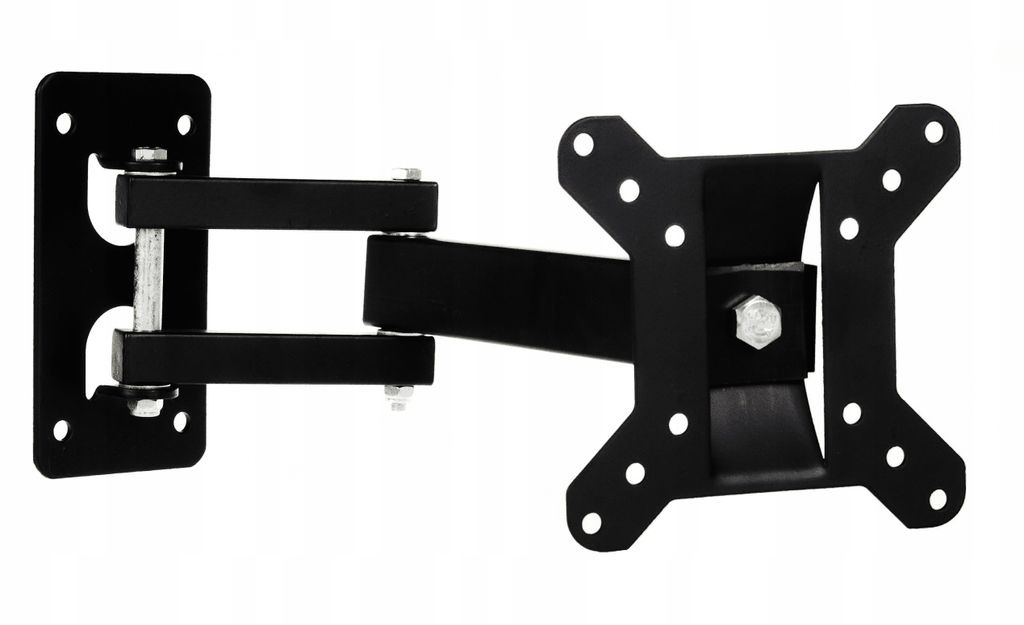 A black TV wall mount is shown against a white background.