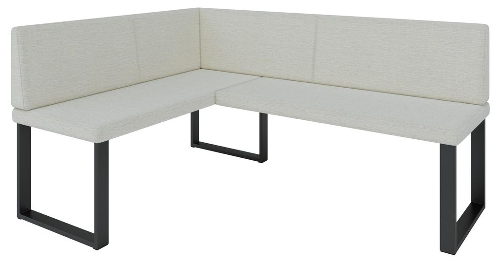 Eckbank Akiko NINA, metaal. Afmetingen: 128x168 cm, links. Productafbeelding 